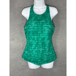 Athleta Green Tank Top Adjustable Straps Built-In Bra Activewear 38D/DD‎